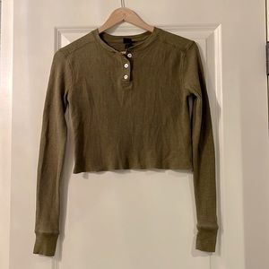 Wild Fable Cropped Henley
